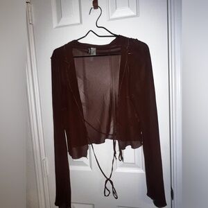Mesh brown top